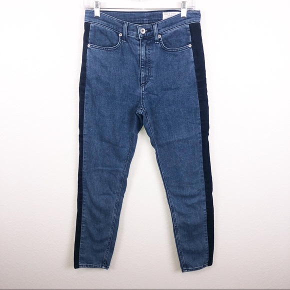 Rag & bone Mazie double indigo high rise skinny jean size 28 - Picture 8 of 9
